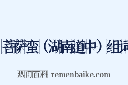 菩萨蛮（湖南道中）组词是什么意思的图片